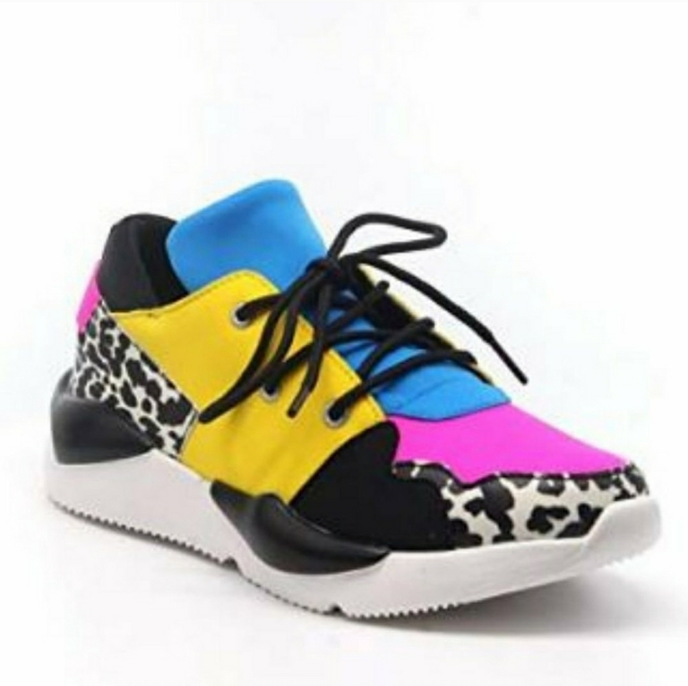 Cape Robbin Multi Colored Low Top Sneakers New